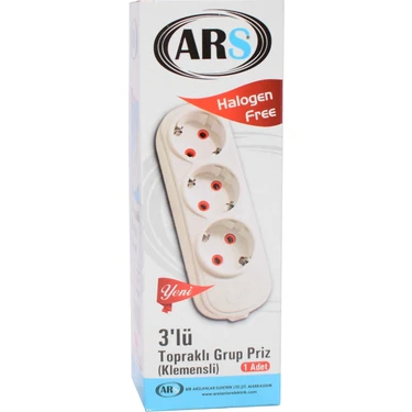 ARS 3 LÜ KLEMENSLİ GRUP PRİZ